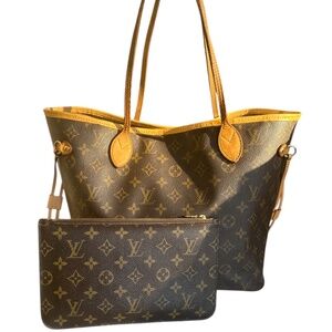 Louis Vuitton Monogram Neverfull MM Tote With Pouch - READ
